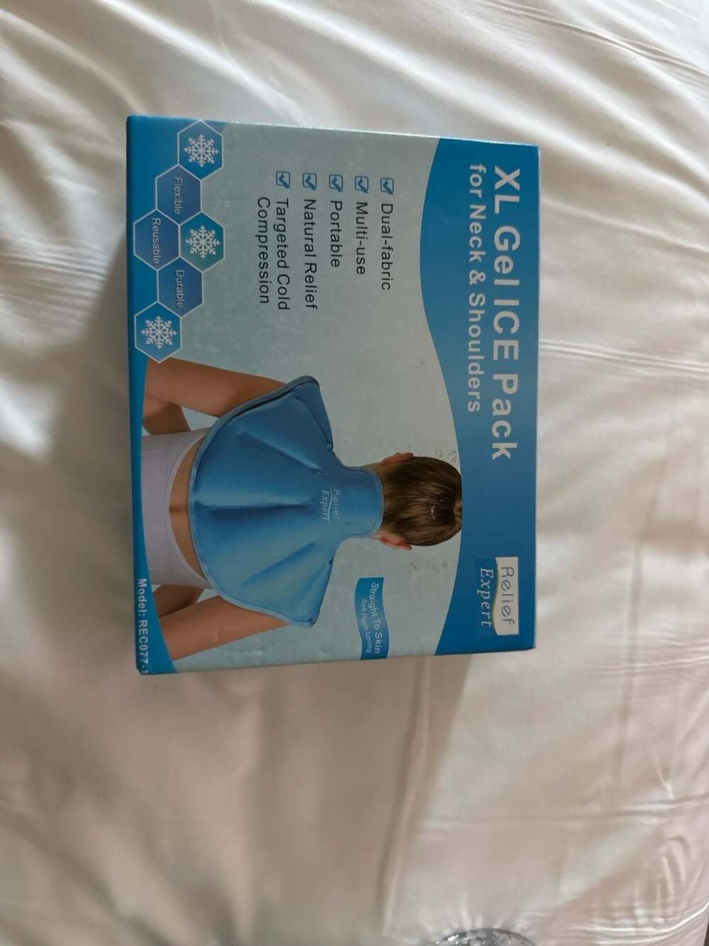 Relief Expert XL Gel Ice Pack for Neck and Shoulders Reusable Cold Therapy Wrap